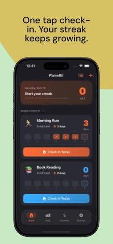 FlameBit - Build Better Habits iPhone screenshot