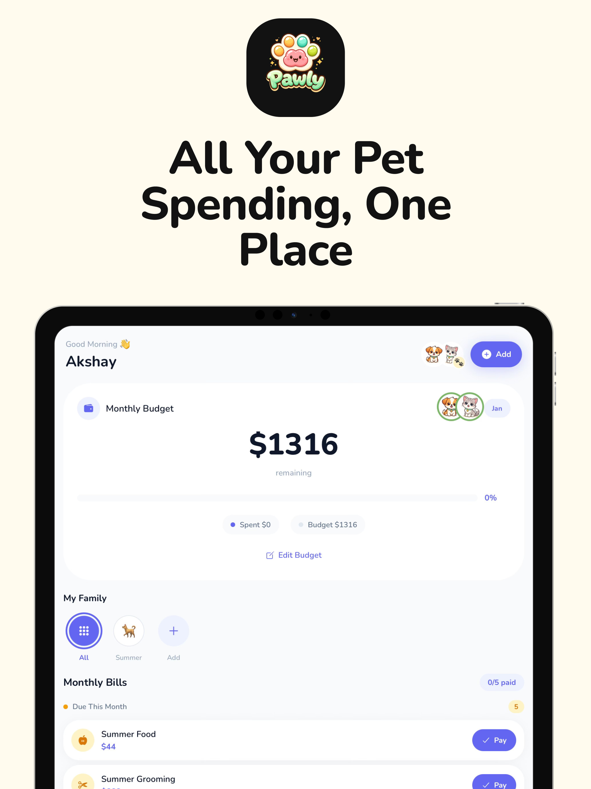 Pawly – Pet Expense Tracker