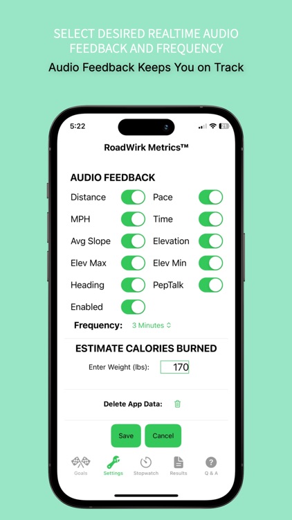 RoadWirk Metrics™ Workout App