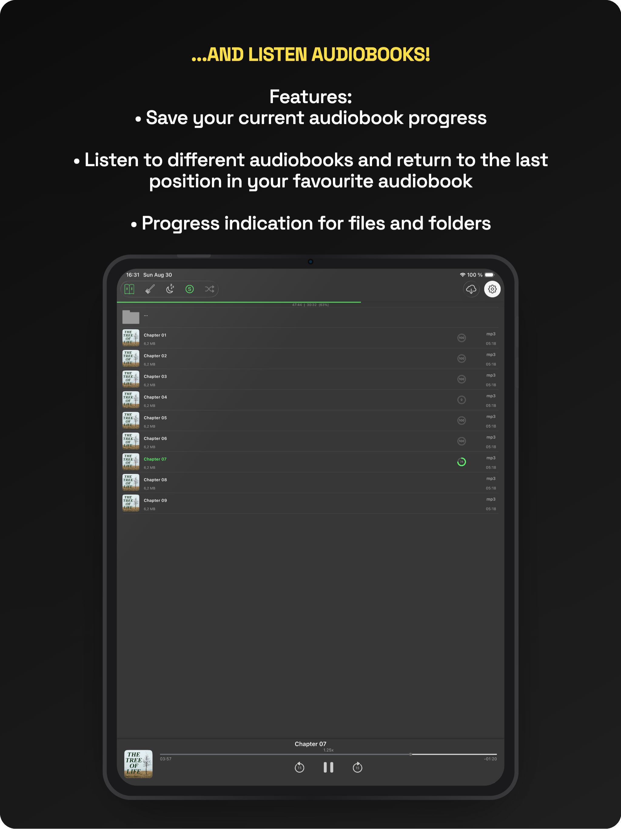 mPlayer - audiobook player screenshot 7