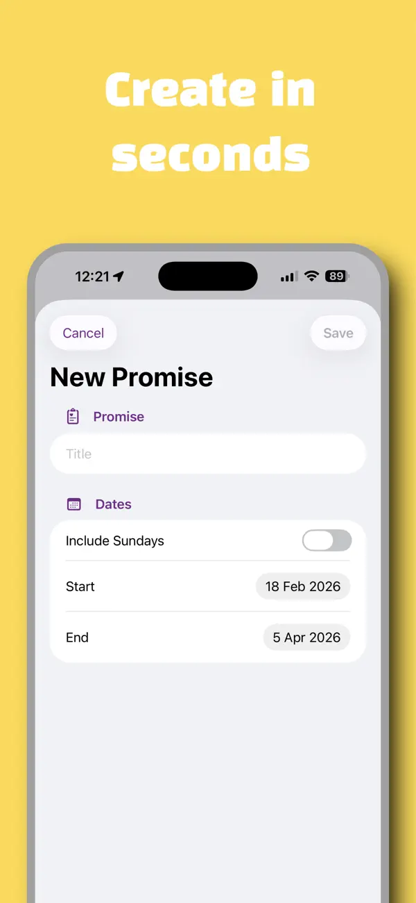 #2. Lent Tracker (iOS) Podle: Kieran McGrady