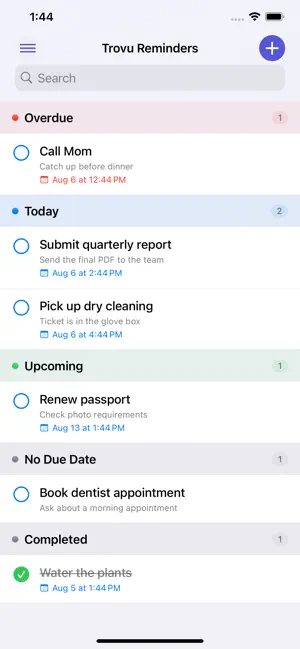 Trovu Reminders screenshot 1