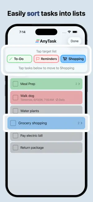 AnyTask: To Do & Reminders screenshot 2