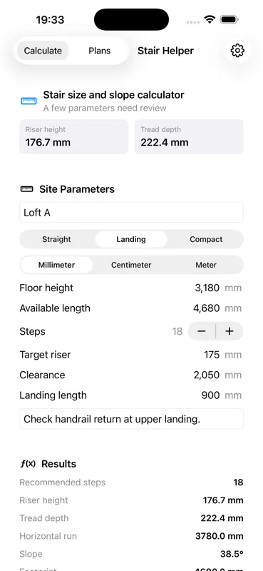 Stair Size Calculator 2026 screenshot 3 of 4