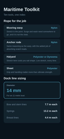 Maritime Toolkit iPhone screenshot