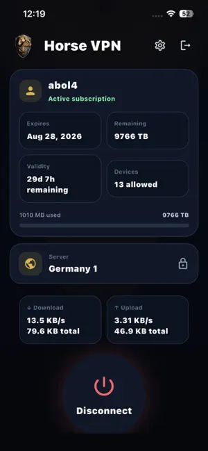 HorseVPN screenshot 1