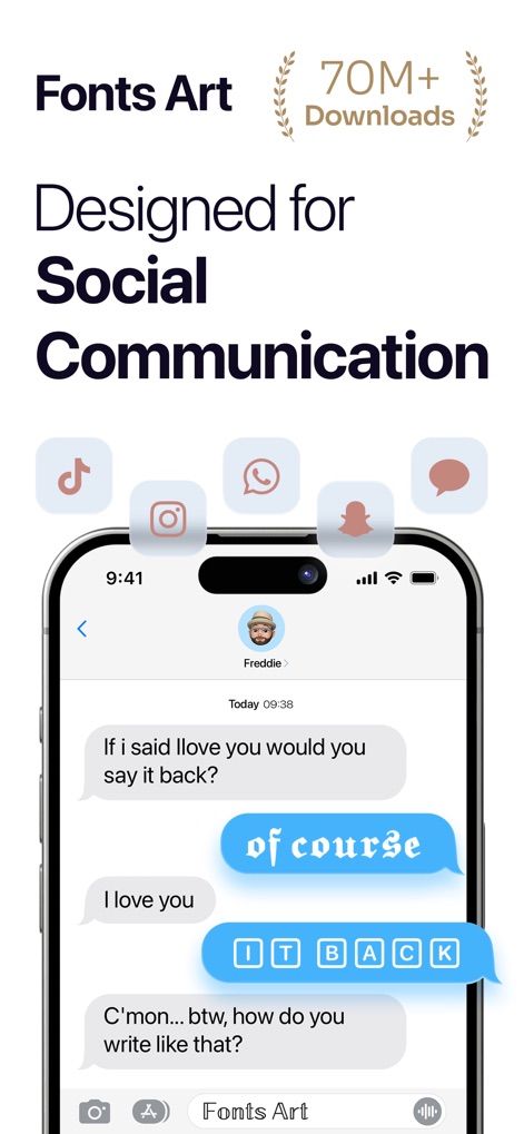 Fonts Art: Keyboard for iPhone - Social Chat Styling