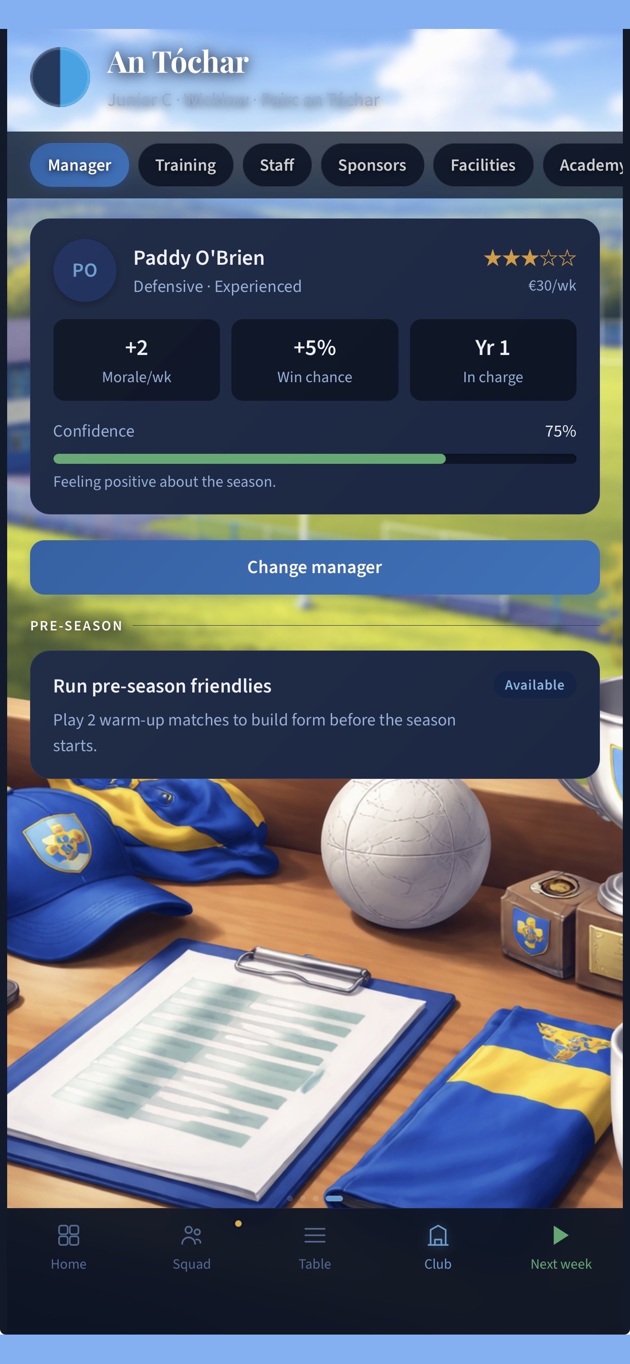 Screenshot 5 of An Bainisteoir sim