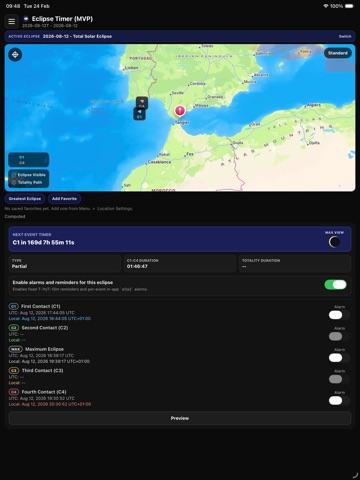 Eclipse Timer iPad screenshot 4