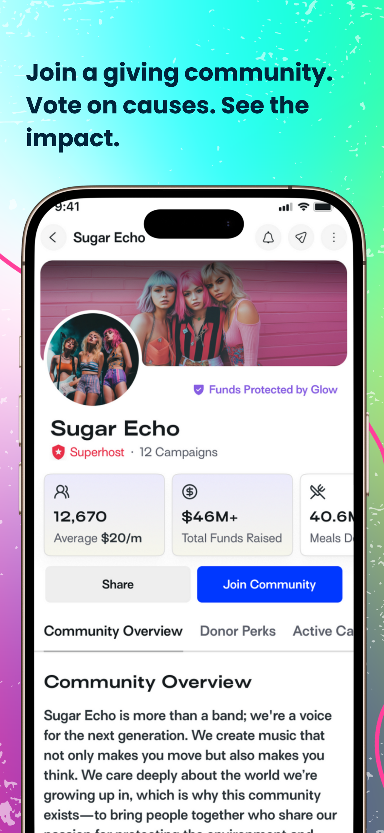 Glow - Giving Communities screenshot 3