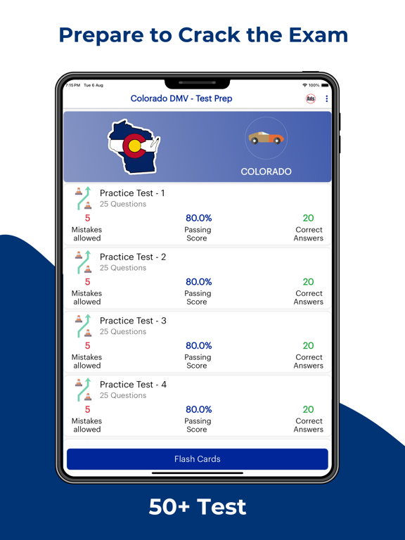 Colorado DMV Permit Practice iPad screenshot 3 - Education app