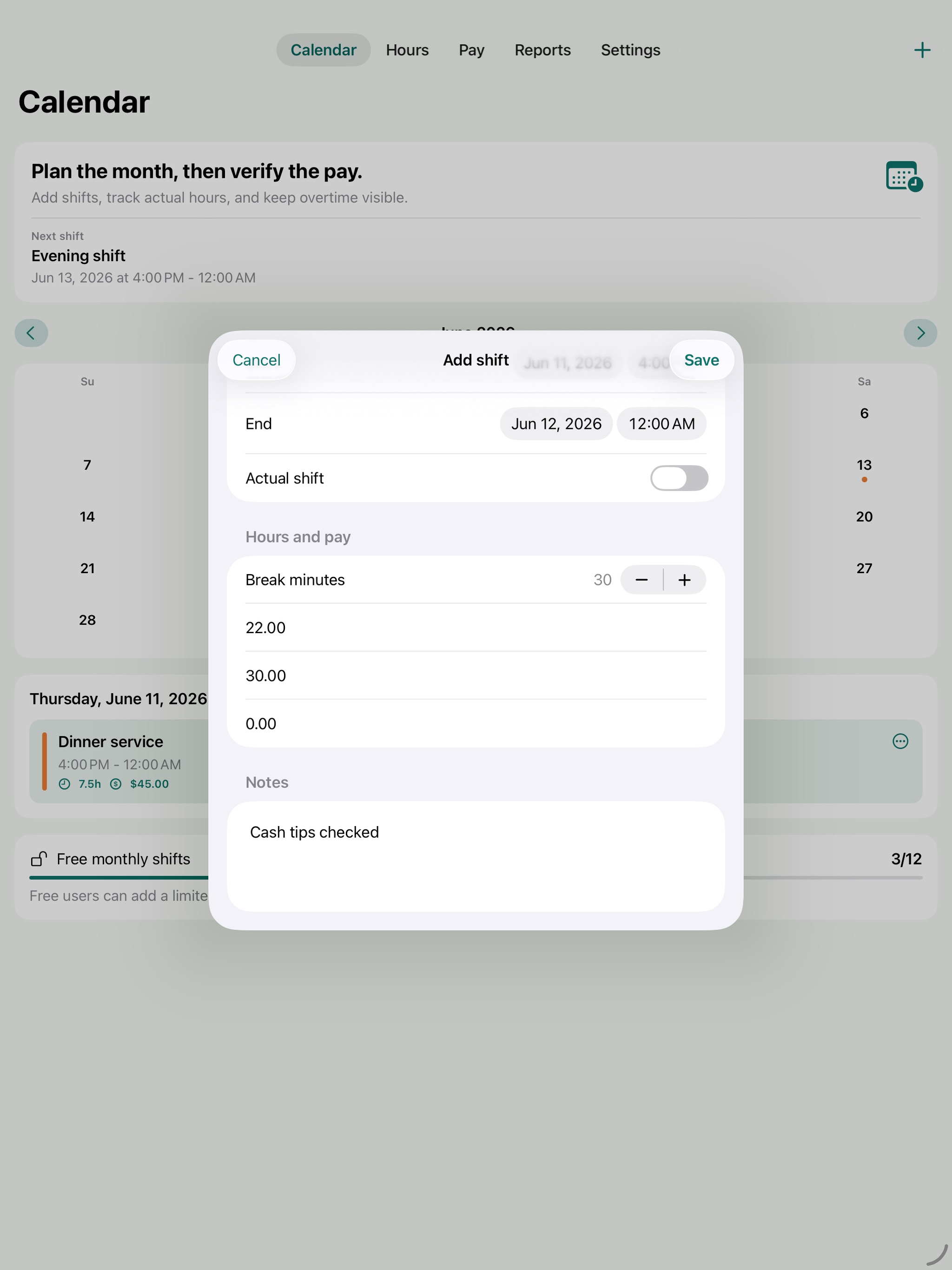 Shift Calendar PayCue screenshot 8
