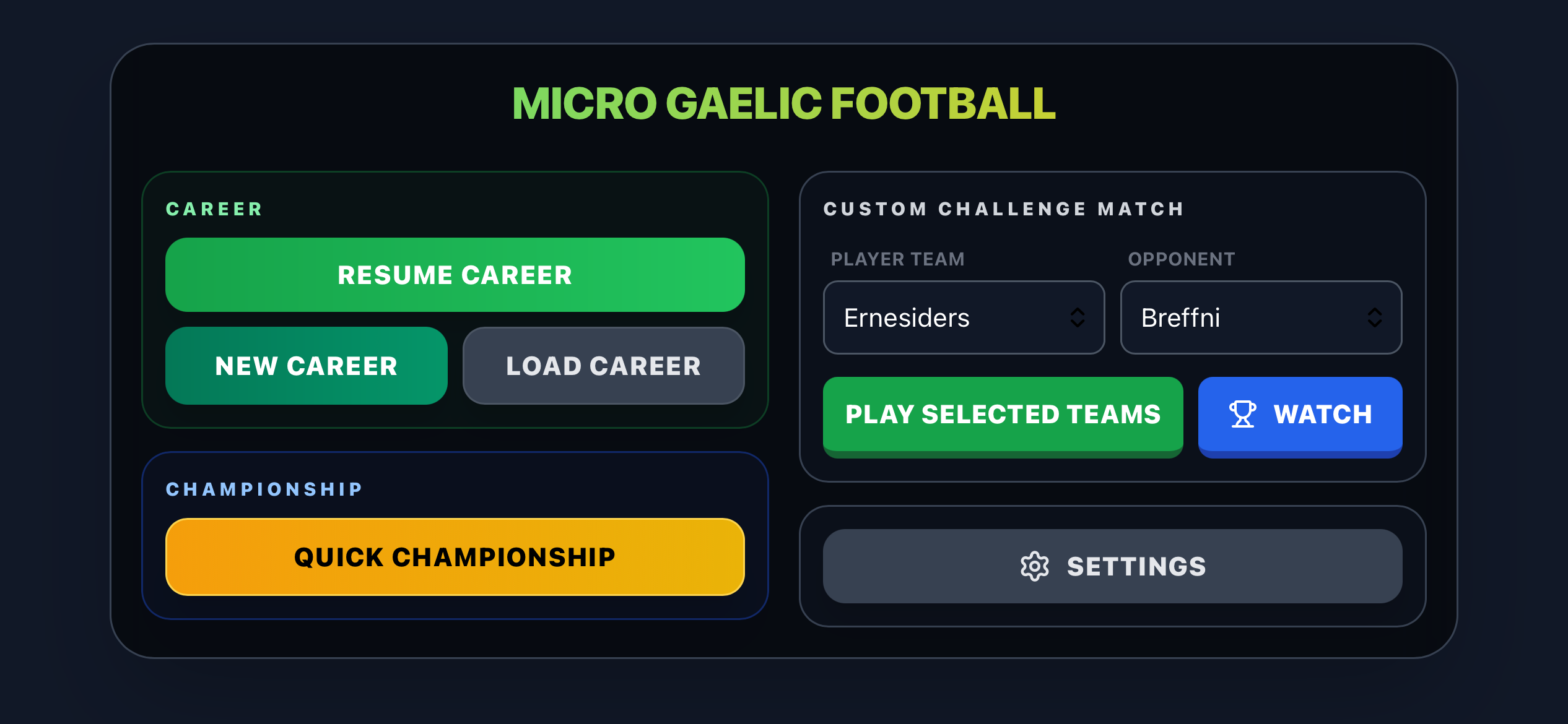 Micro Gaelic Football screenshot 3