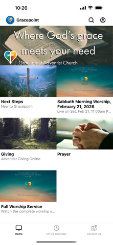 Gracepoint Adventist Church app screenshot