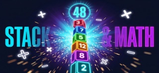 Schermata di gioco di Stack&Math con blocchi numerici