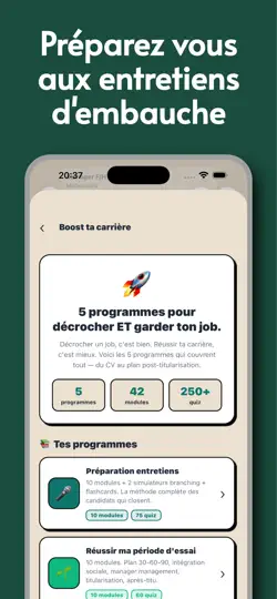 Capture d'écran de JobFinder : Emploi, CV, Coach sur iPhone 5