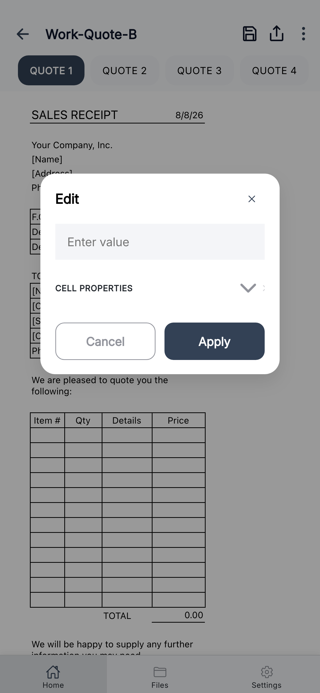Work Quote screenshot 8