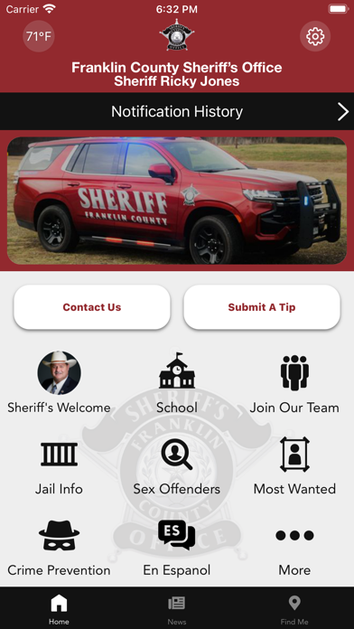 Franklin County Sheriff Screenshot