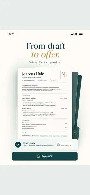 PrimeCV - preimum cv maker screenshot 2