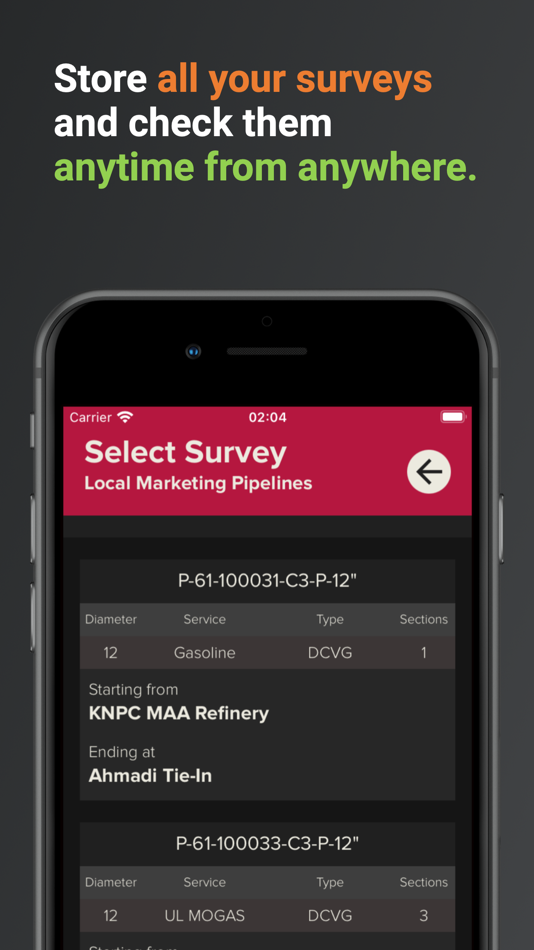 #3. DCVG Survey (iOS) 由: RFCORP