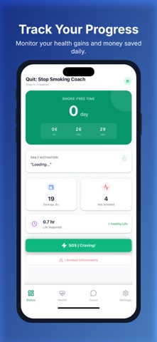 Quit: Stop Smoking & AI Coach iPhone screenshot