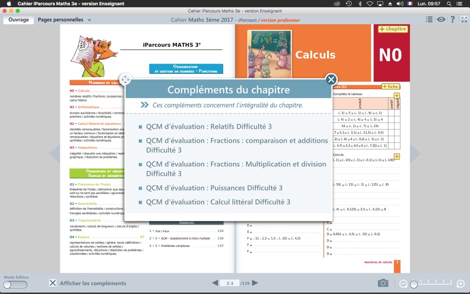 #1. Cahier Maths 3e - Enseignant (macOS) 由: Génération 5