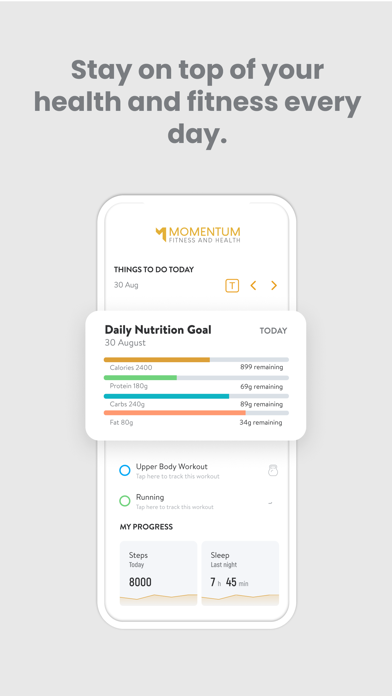 Momentum Fitness and Health Screenshot