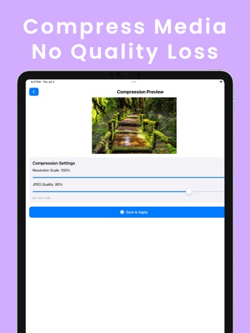 Image & Video File compressor iPad screenshot