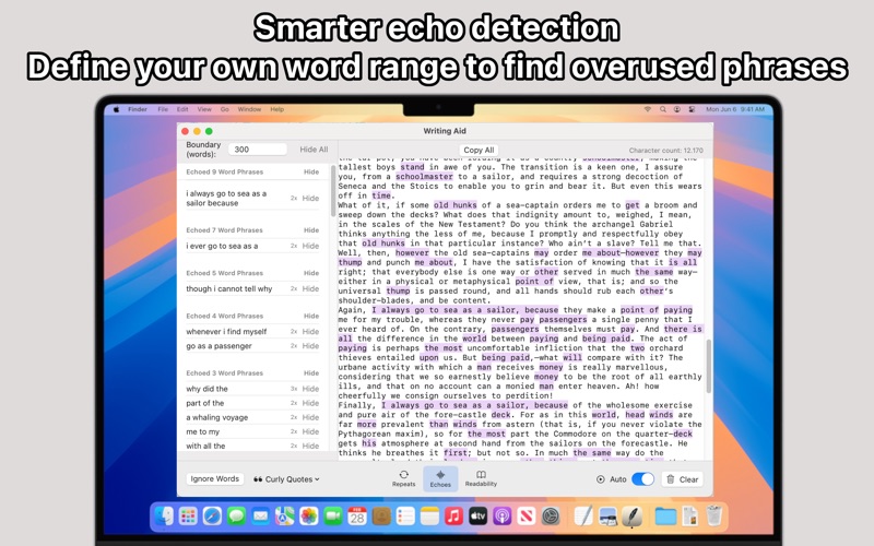 Writing Aid: Repetition Finder screenshot