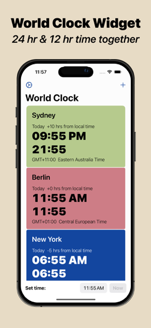 ‎Time Zone Clock - GoTime Screenshot