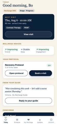Recharge Wellness Club iPhone screenshot