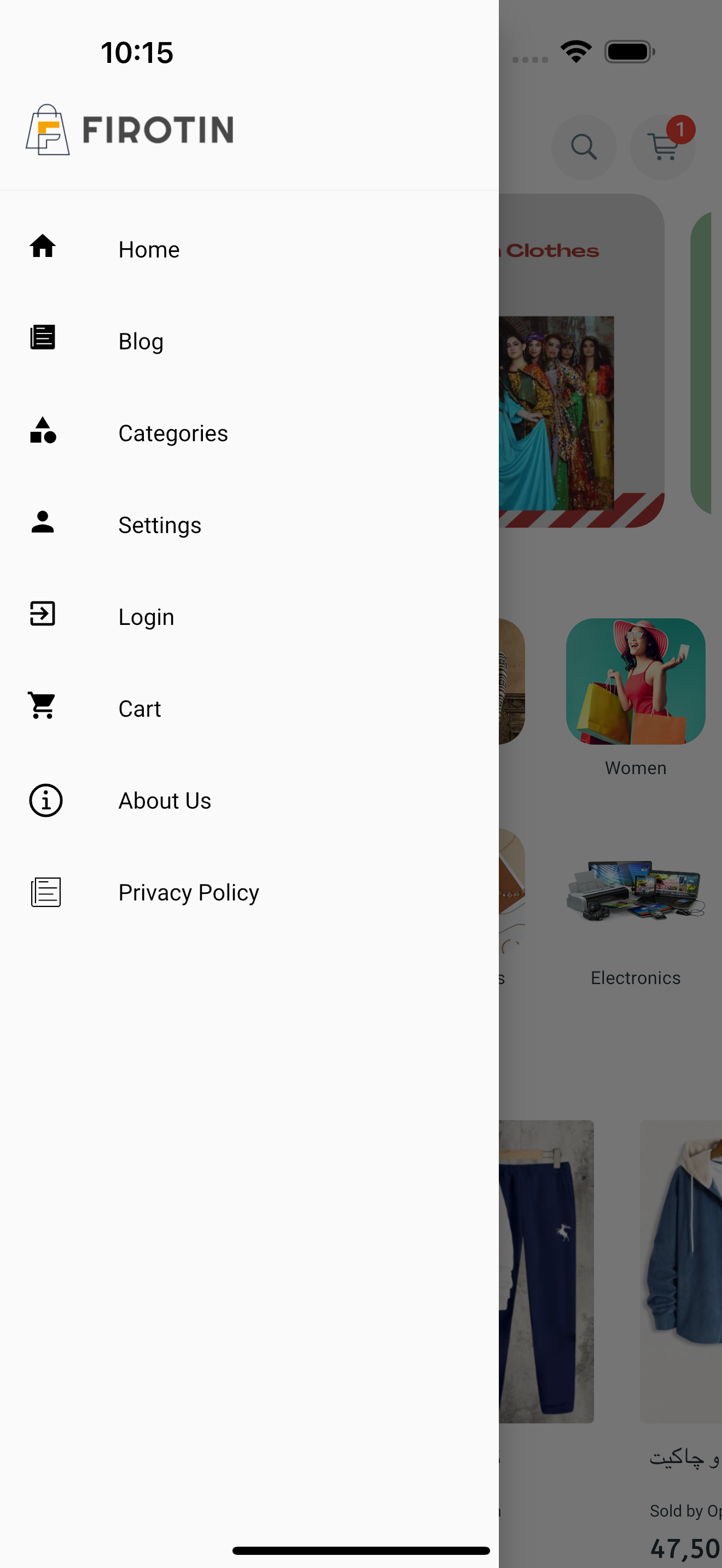 Firotin Shopping screenshot 3