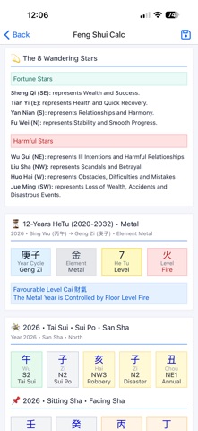 Feng Shui Calculator Screenshot 6 of 10