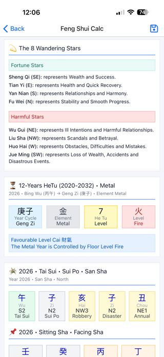 Feng Shui Calculator Screenshot 6 of 10