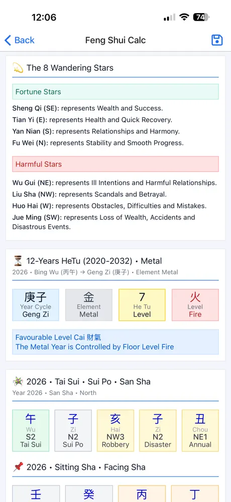 Feng Shui Calculator screenshot 6