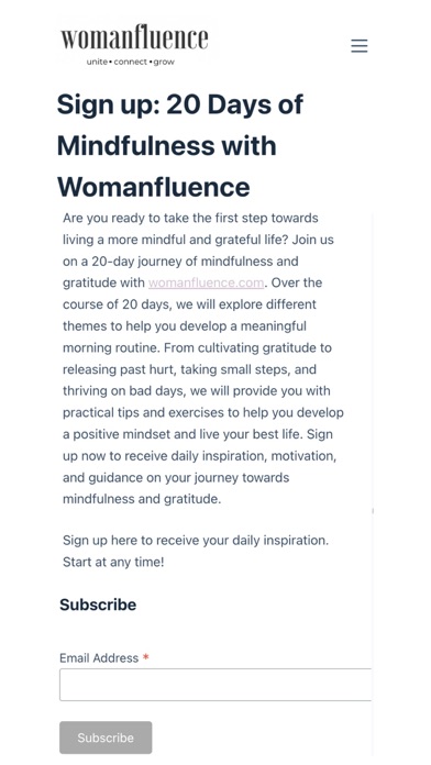 Womanfluence Screenshot