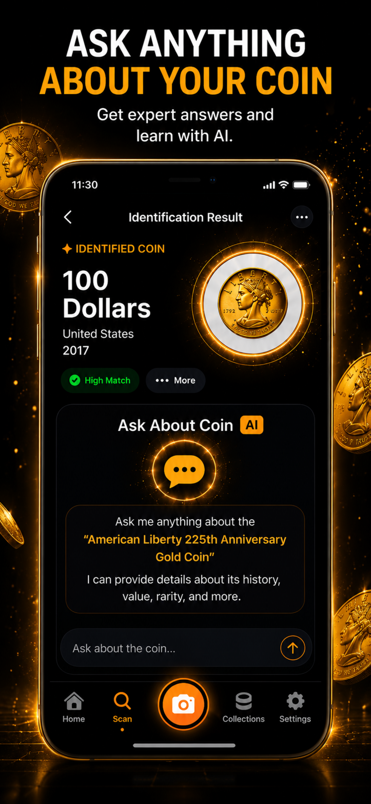 Coin scanner value identifier*