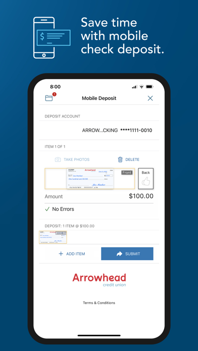 Arrowhead Mobile Banking iPhone screenshot 7 - Finance app