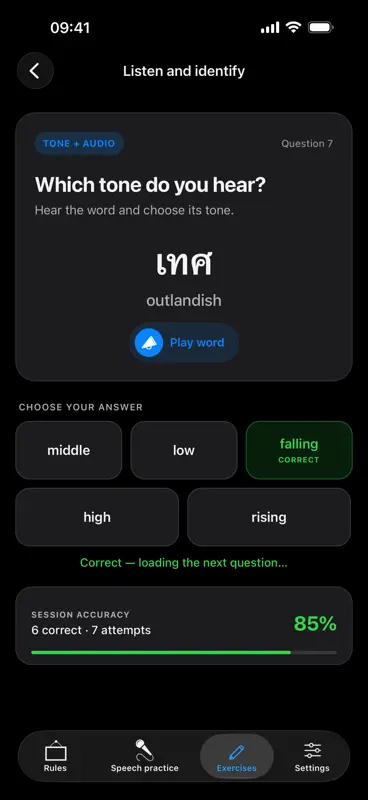 Thai language tones screenshot 9 of 10