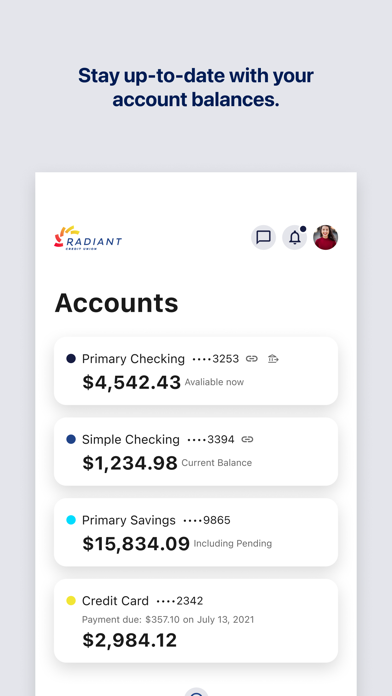 Radiant Credit Union Screenshot