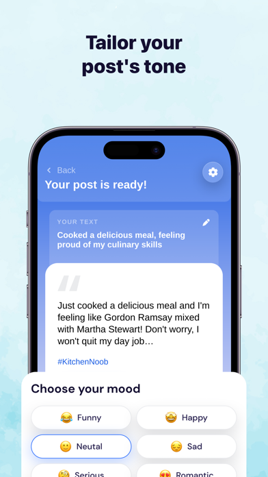 PostPro: AI Generated Posts Screenshot