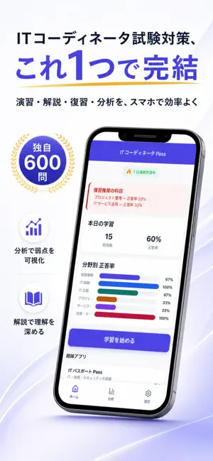 ITコーディネータPass - 試験対策・問題集 screenshot 1