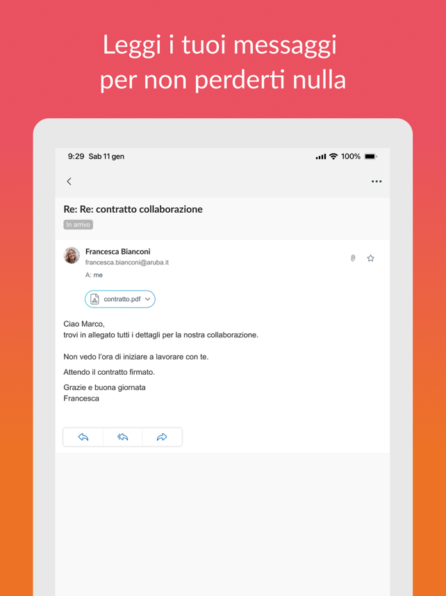 Aruba Mail Screenshot