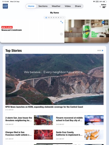 KION Monterey, Salinas News iPad screenshot