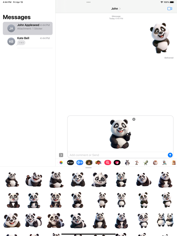 Screenshot #5 pour Happy Panda Stickers