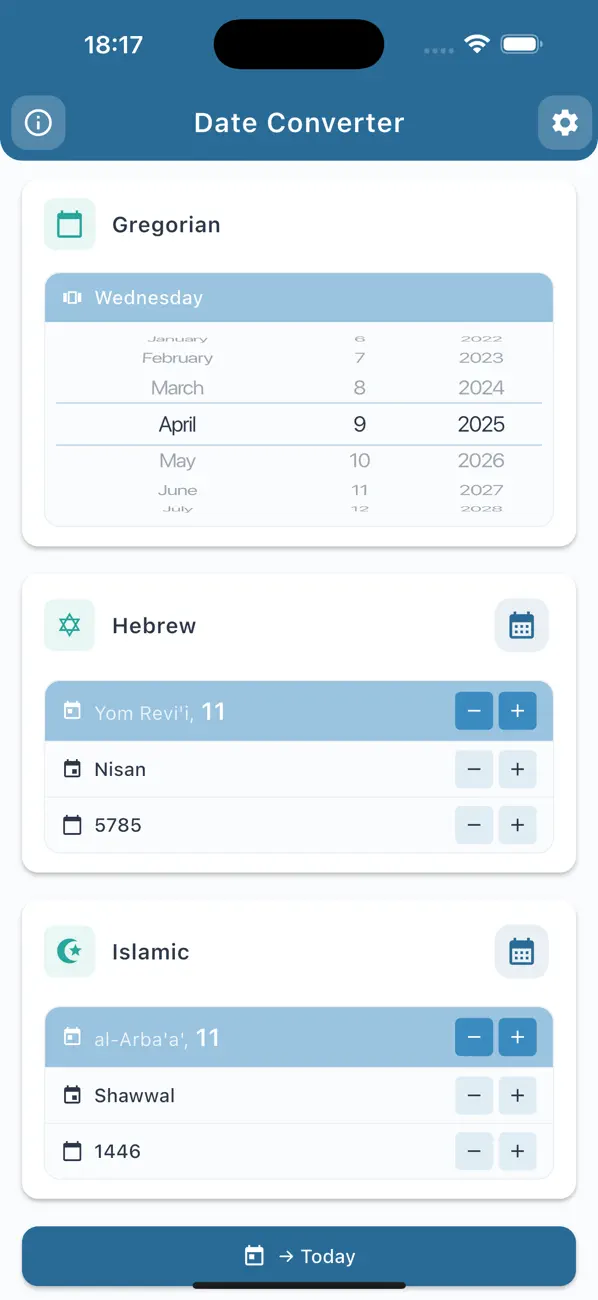 Screenshot #1 pour Date Converter: Calendars