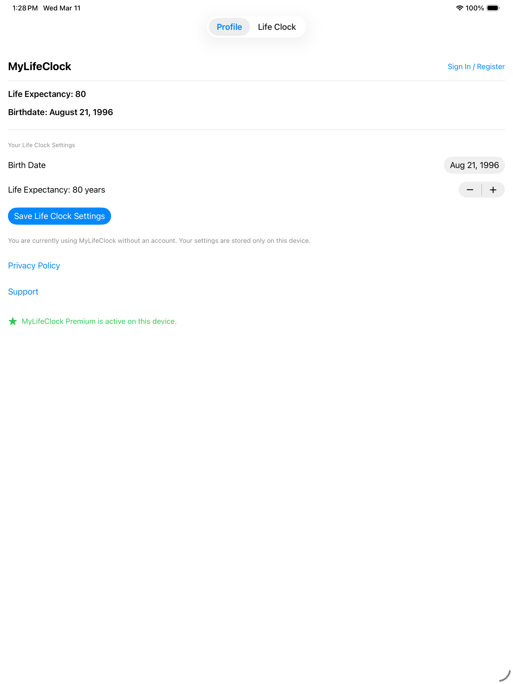 MyLifeClock – Life Calendar screenshot 8