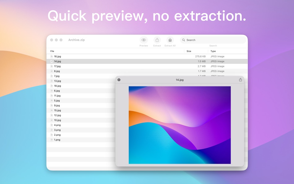 #2. BestZip - Unarchive RAR&7Z&ZIP (macOS) Podle: ShaoBing Fu