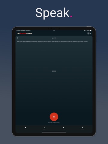 The Acoustic Escape iPad screenshot