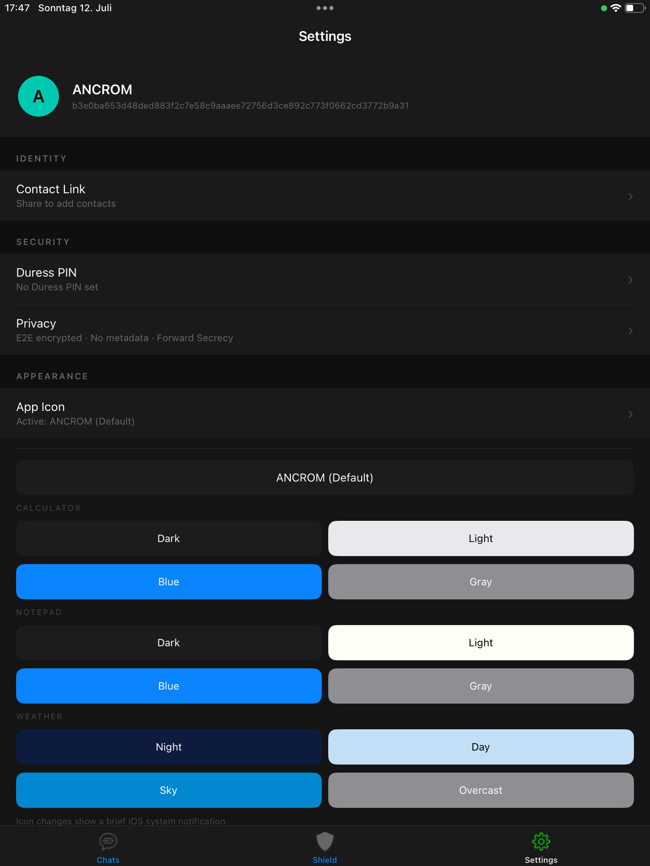 ANCROM - Secure Messenger